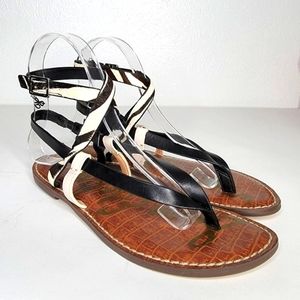 Sam Edelman Women's New Garrick Style Black w/ Zebra Strap / Size: US 6.5
